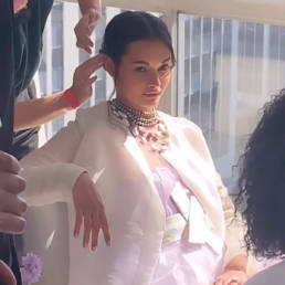 Gizele Oliveira in Mario Costantino Triolo Alta Moda for ELLE