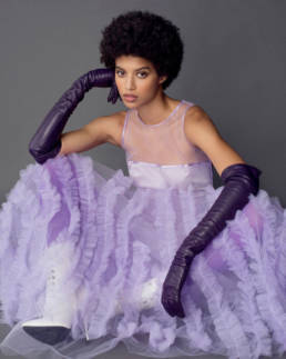 Alta Moda in Los Angeles_ special dress in spring color by Mario Costantino Triolo